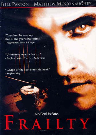 DVD Cover for Frailty. Bill Paxton's great directoral debut.
